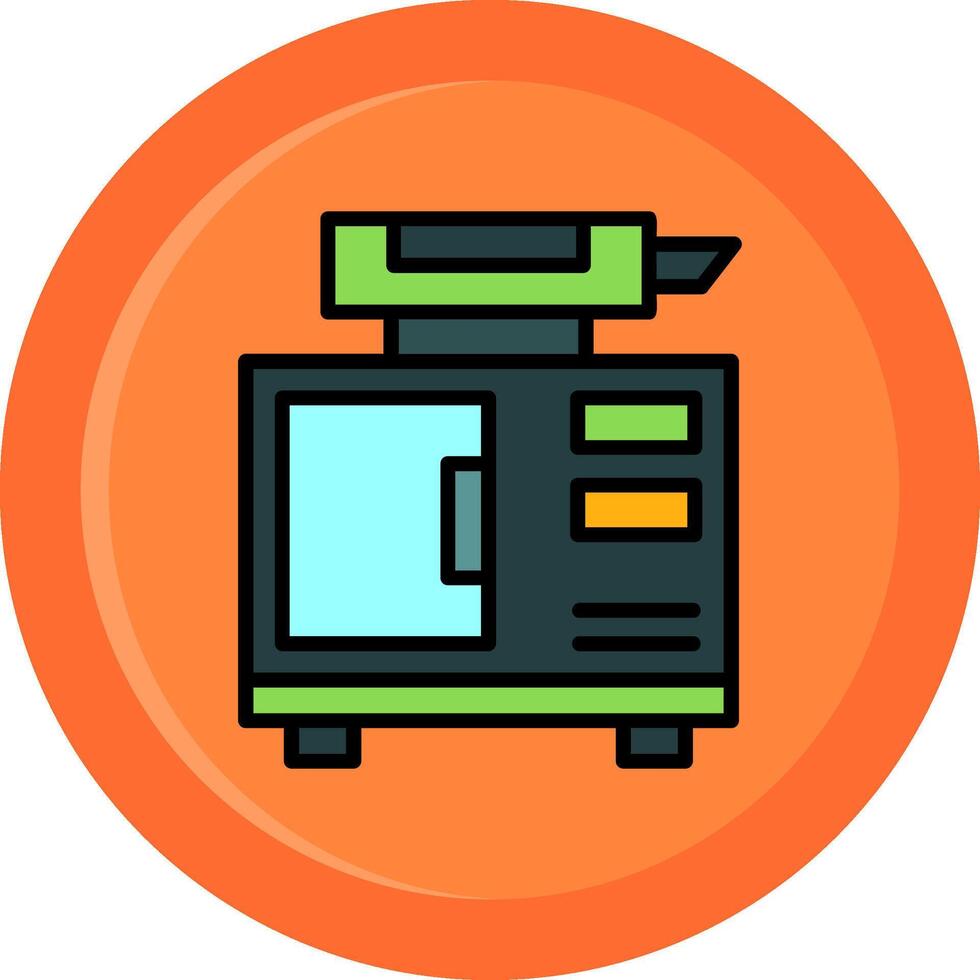 Eco Generator Line Filled Circle vector