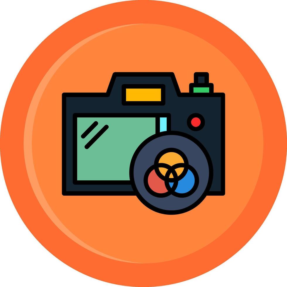 Camera Filter Line Filled Circle vector