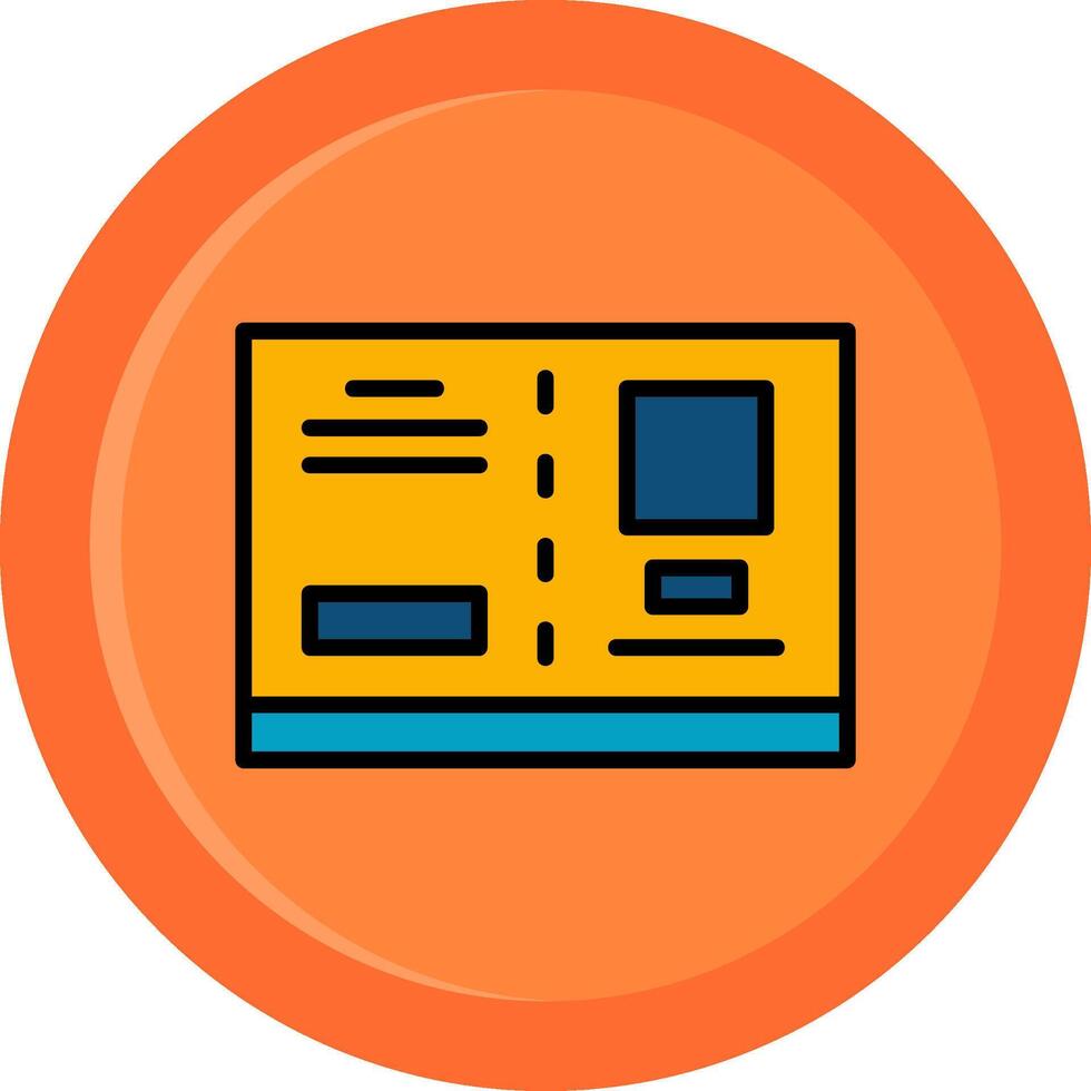 Postcard Line Filled Circle vector