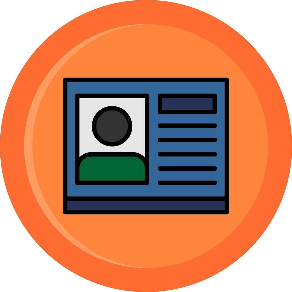 Passport Photo Line Filled Circle vector