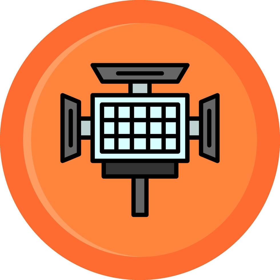 Led Camera Line Filled Circle vector