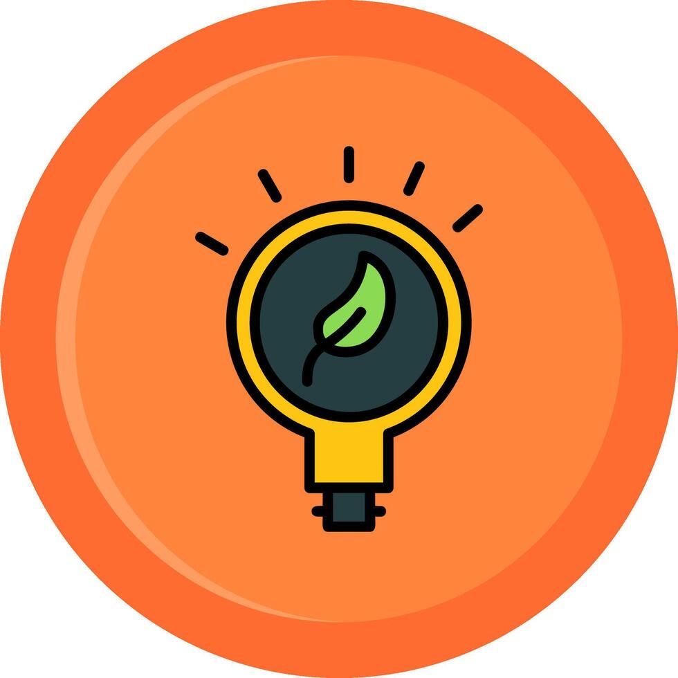 Eco Bulb Line Filled Circle vector