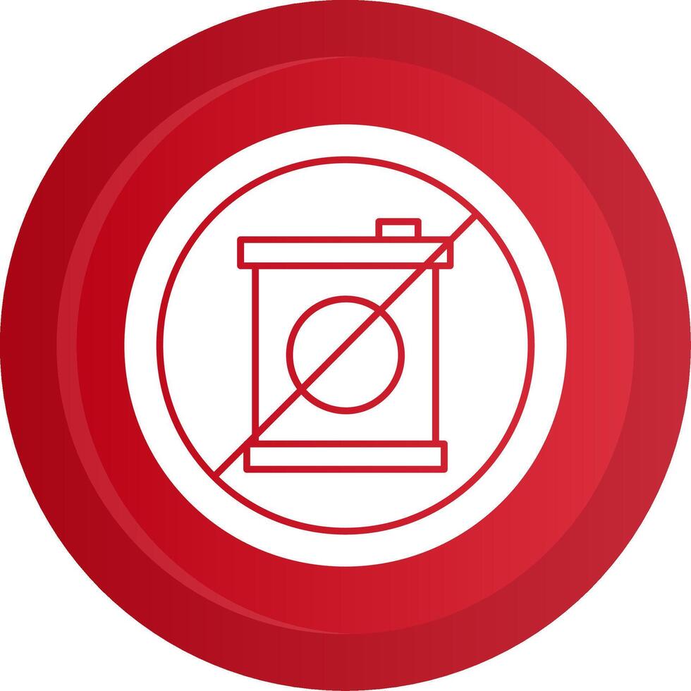 No Fossil Fuels Glyph Gradient Button vector