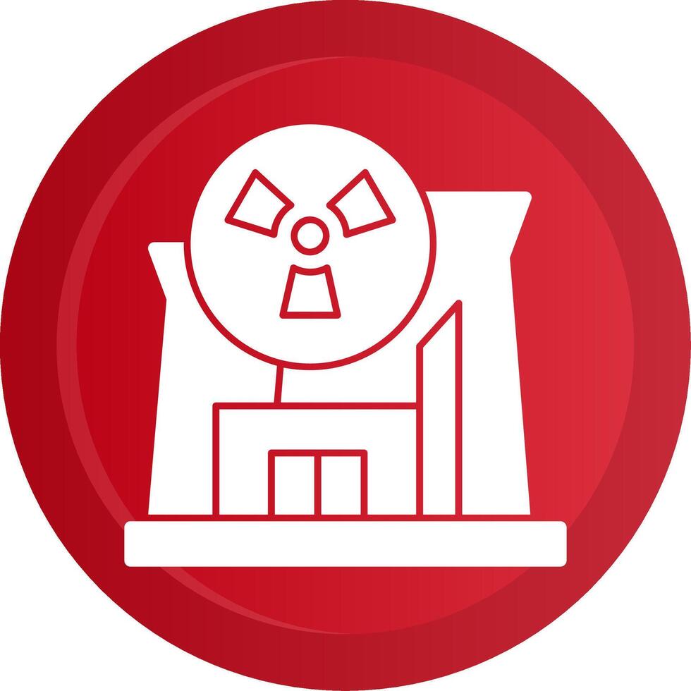Nuclear Plant Glyph Gradient Button vector