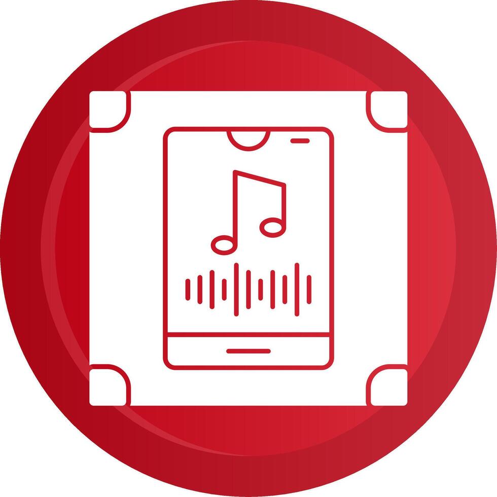 Vertical Rhythm Glyph Gradient Button vector