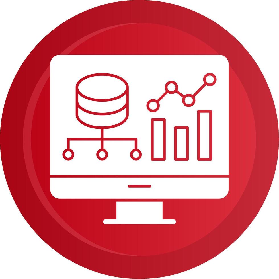 Data Driven Glyph Gradient Button vector