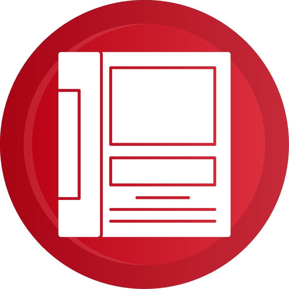 Dictionary Glyph Gradient Button vector