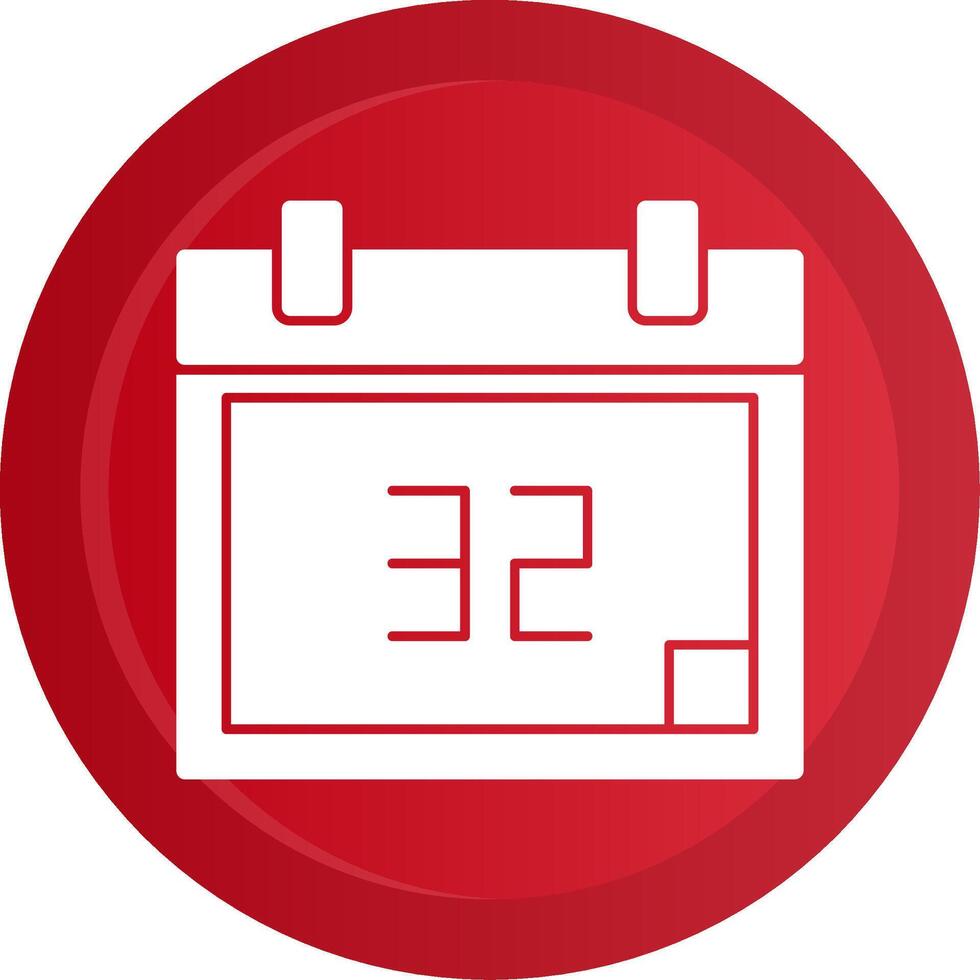 Calendar Glyph Gradient Button vector