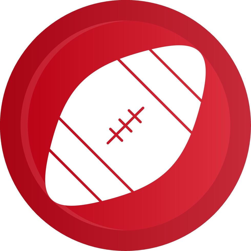 American Football Glyph Gradient Button vector