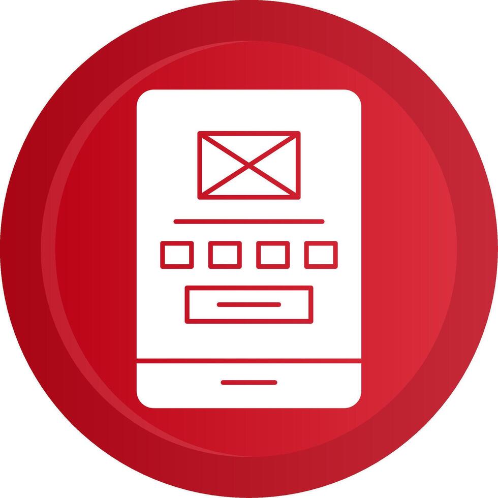 Low Fidelity Wireframe Glyph Gradient Button vector