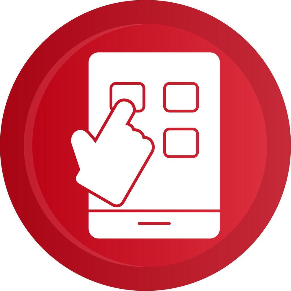 Interaction Design Glyph Gradient Button vector