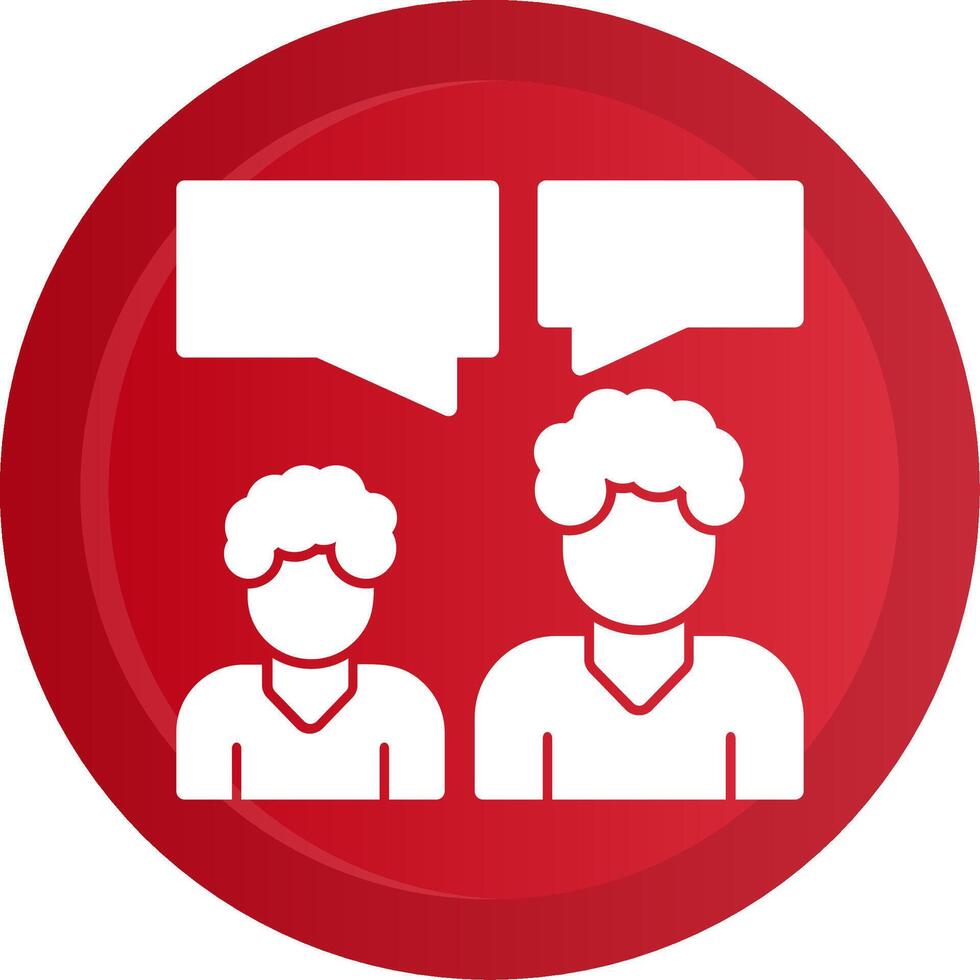 Discussion Glyph Gradient Button vector