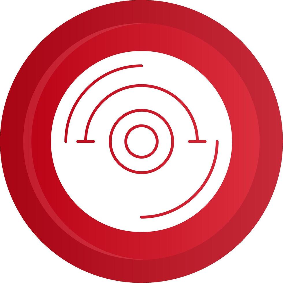 Compact Disc Glyph Gradient Button vector