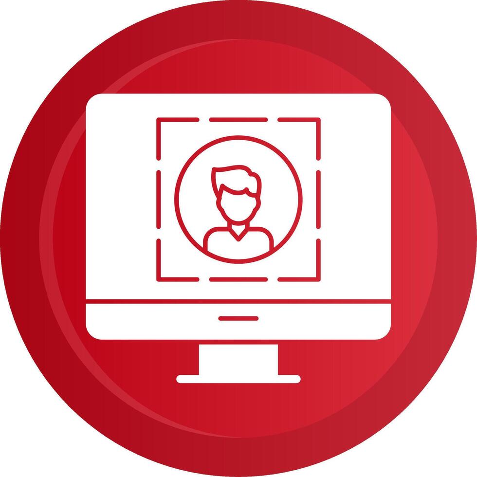 User Centered Design Glyph Gradient Button vector