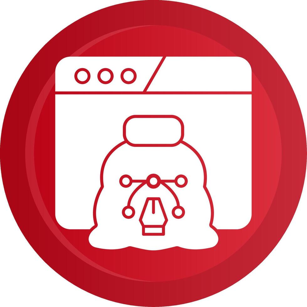 Design Debt Glyph Gradient Button vector