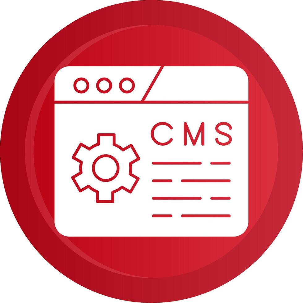 Content Management System Glyph Gradient Button vector