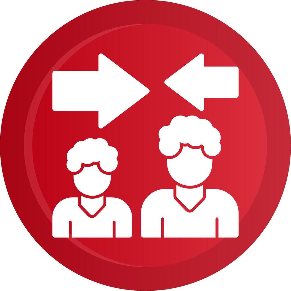 Mediator Glyph Gradient Button vector