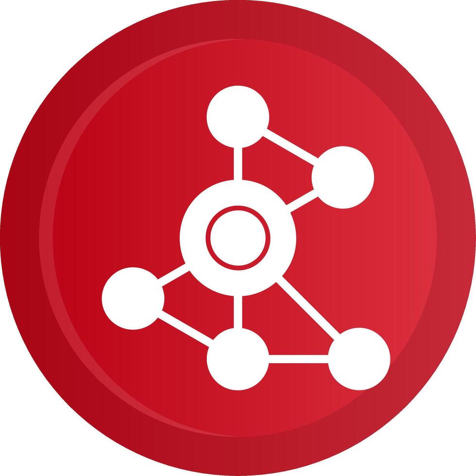 Network Glyph Gradient Button vector