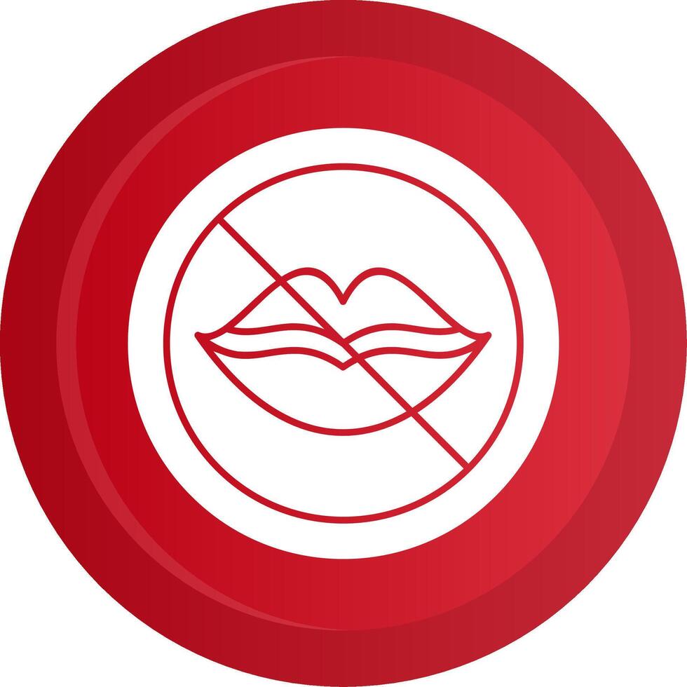 No Speak Glyph Gradient Button vector