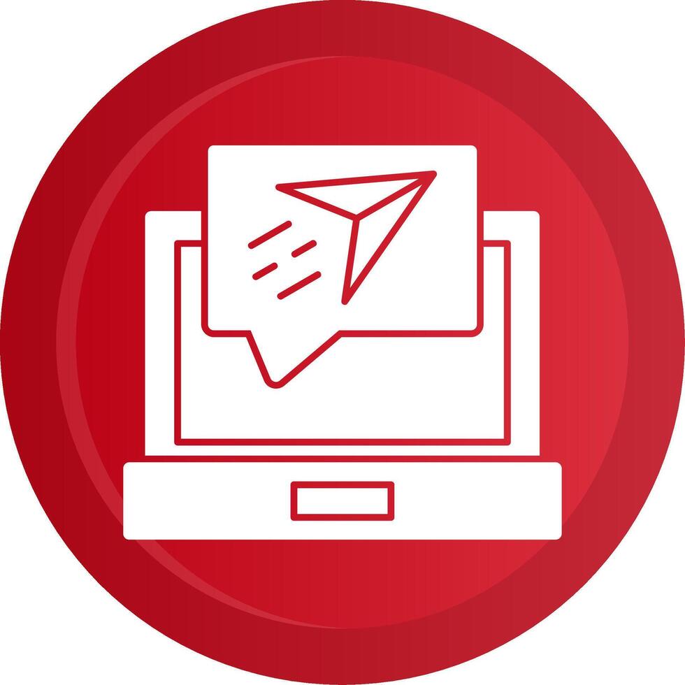 Sent Glyph Gradient Button vector