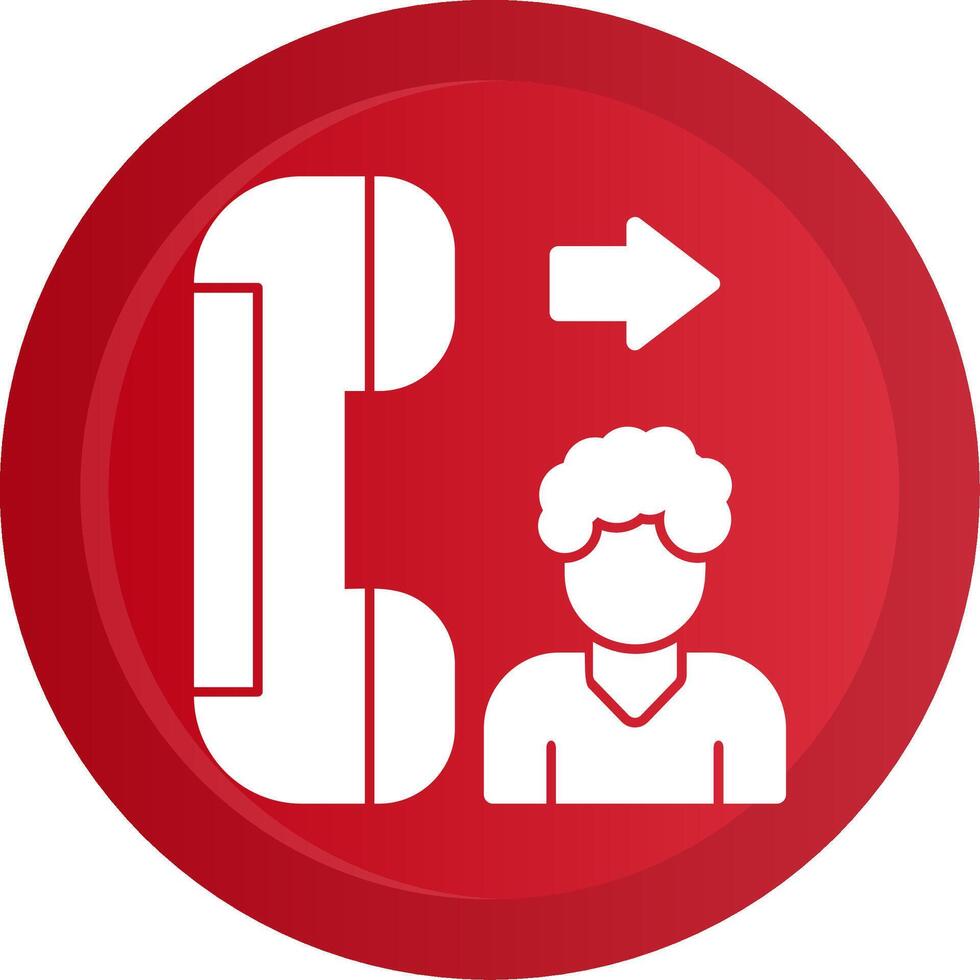 Contact Glyph Gradient Button vector