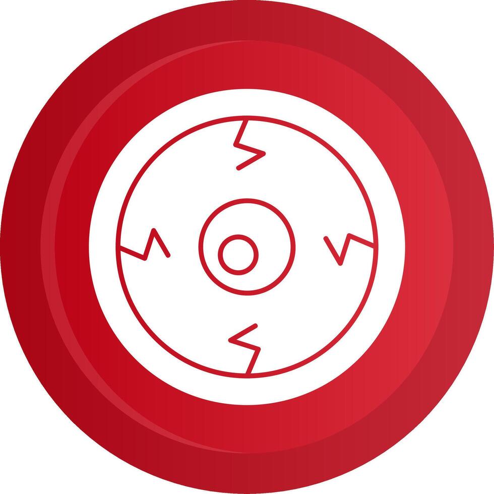 Scary Eyeball Glyph Gradient Button vector