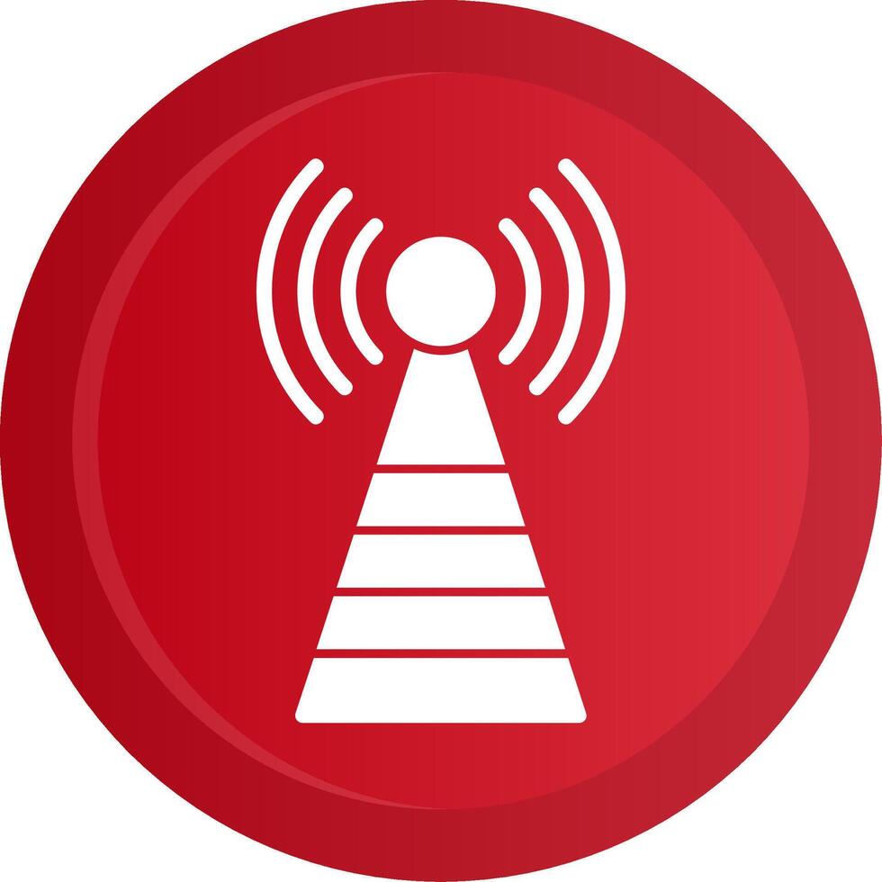 Broadcast Glyph Gradient Button vector