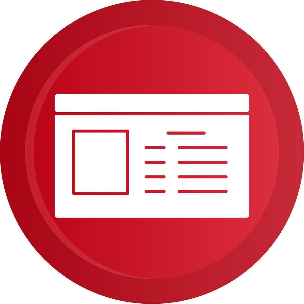 Id Card Glyph Gradient Button vector