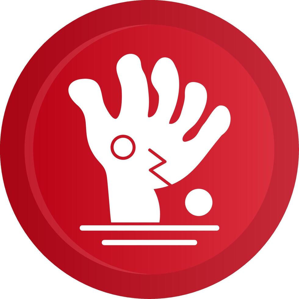 Scary Hand Glyph Gradient Button vector