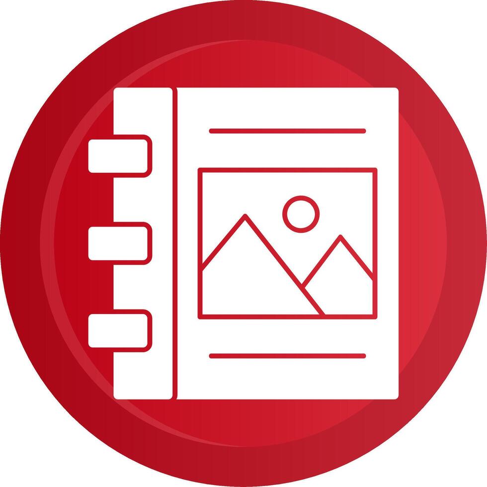 Album Glyph Gradient Button vector