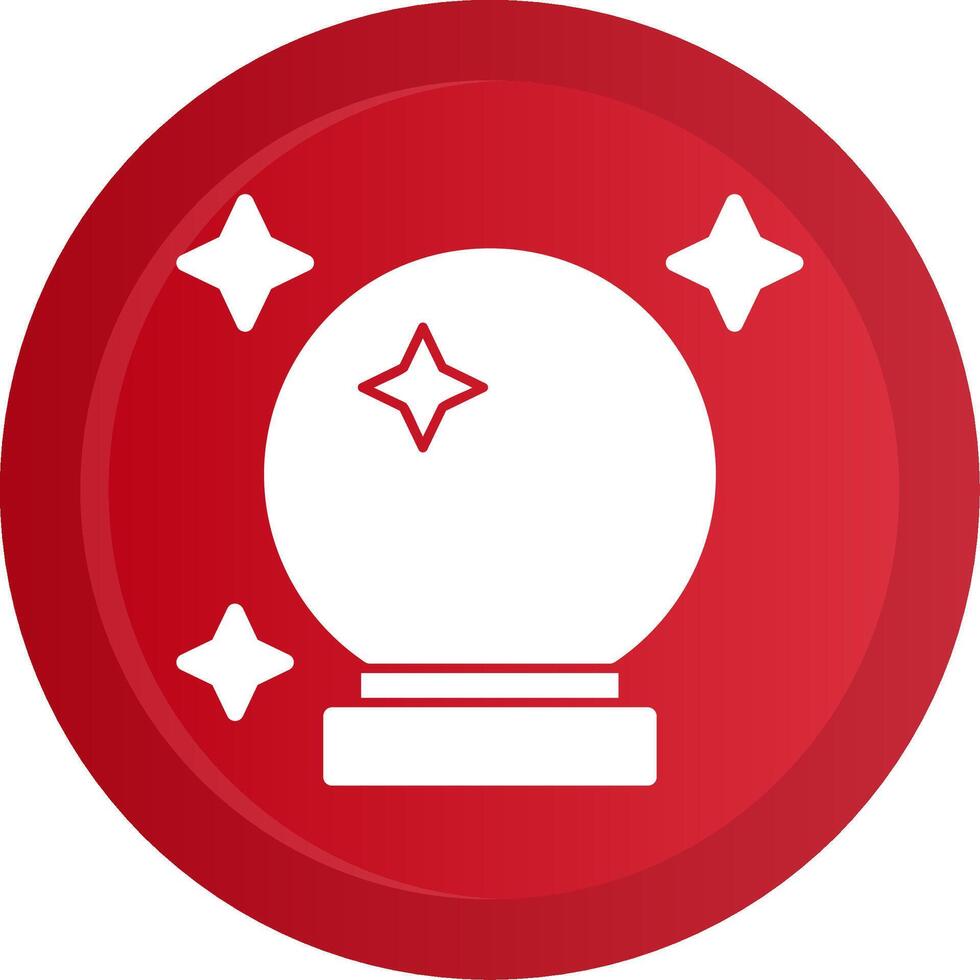 Crystal Ball Glyph Gradient Button vector