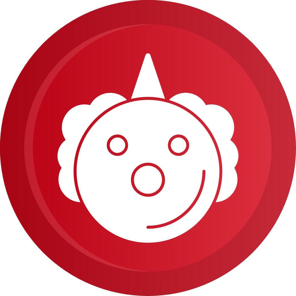 Clown Glyph Gradient Button vector