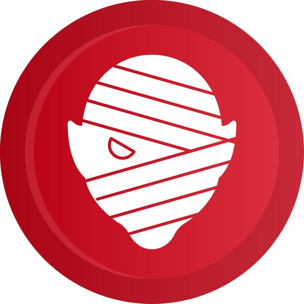 Mummy Glyph Gradient Button vector