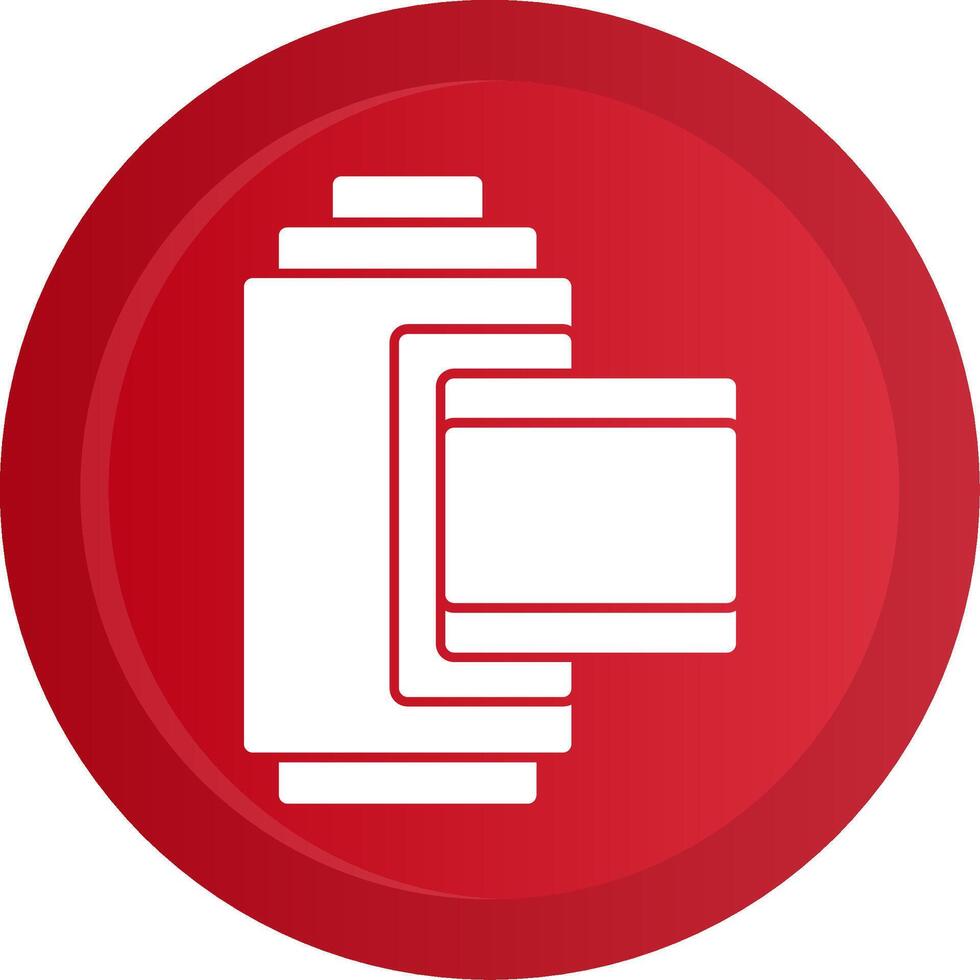 Camera Roll Glyph Gradient Button vector