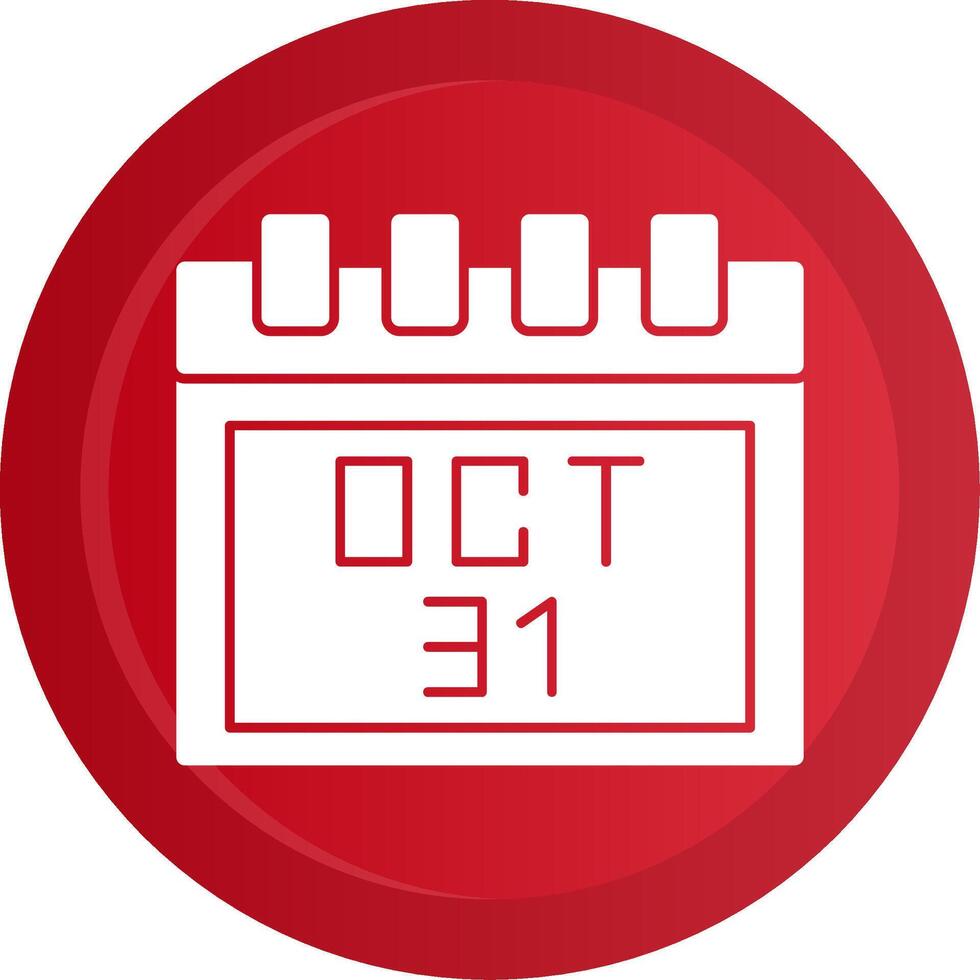 October 31st Glyph Gradient Button vector