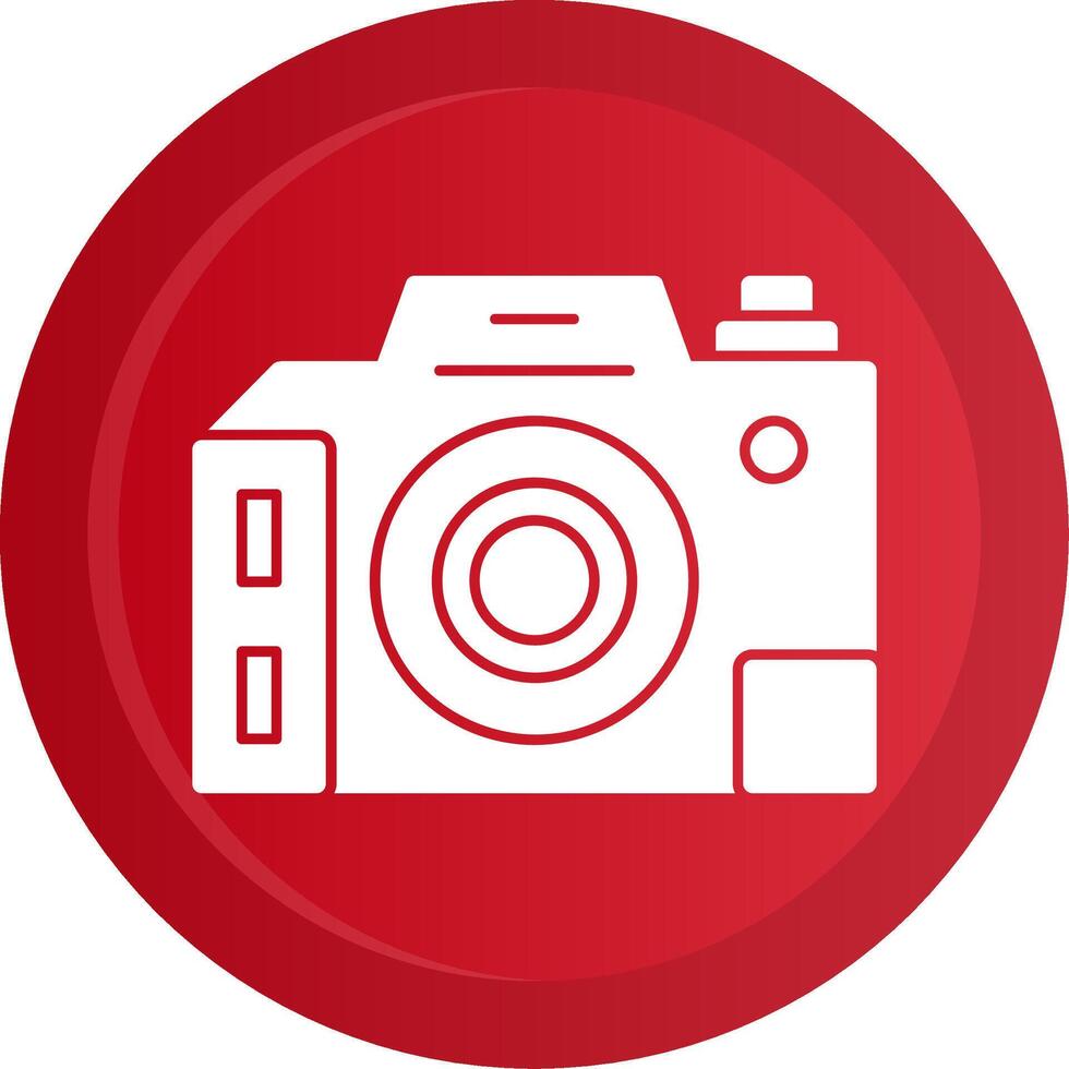 Dslr Camera Glyph Gradient Button vector