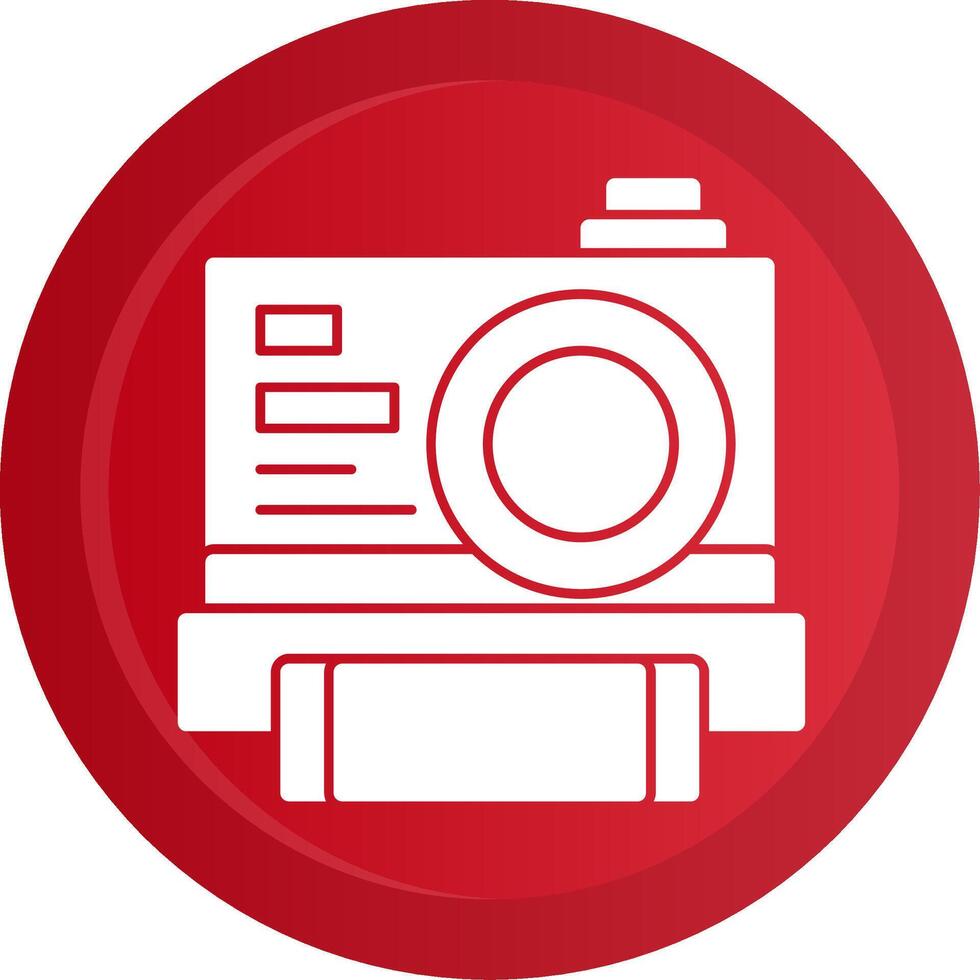 Instant Camera Glyph Gradient Button vector