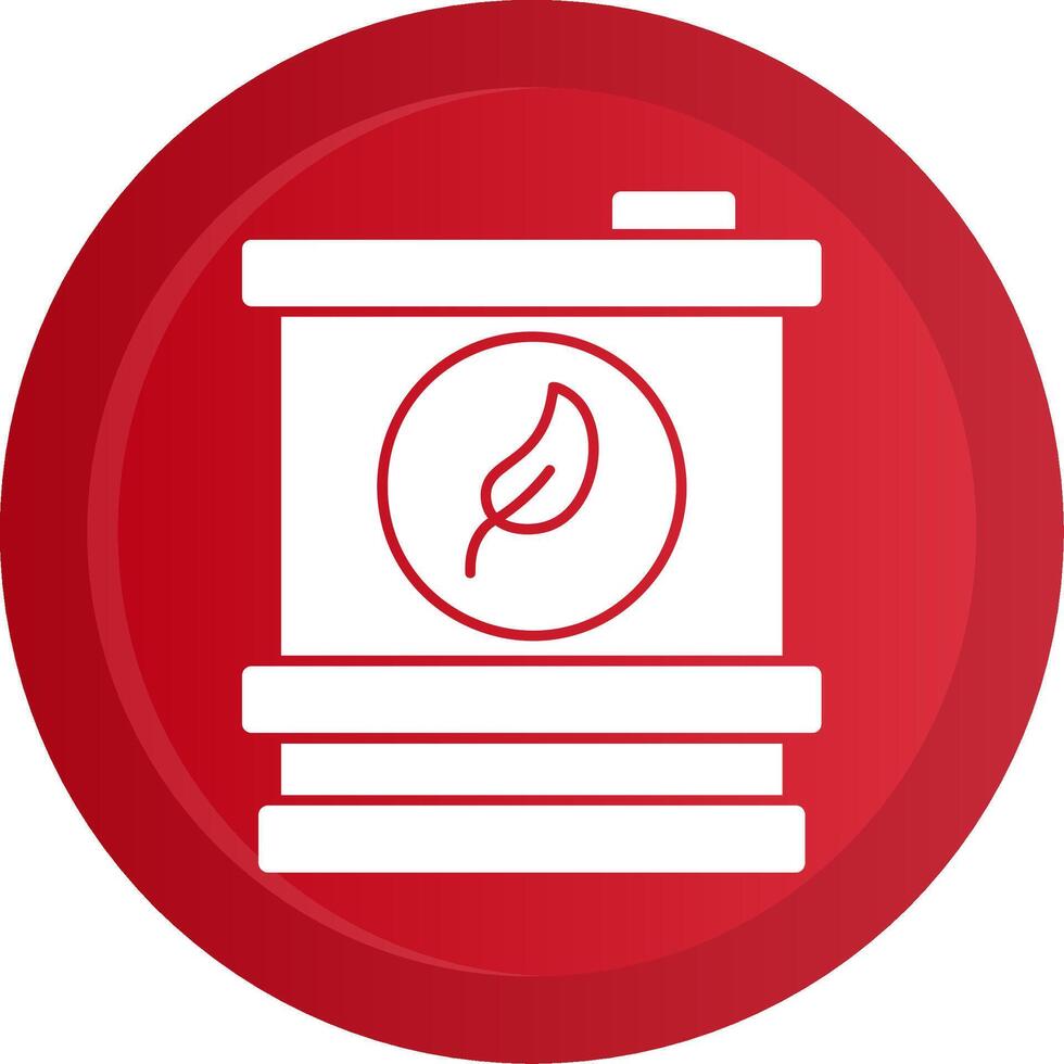 Biofuel Barrell Glyph Gradient Button vector