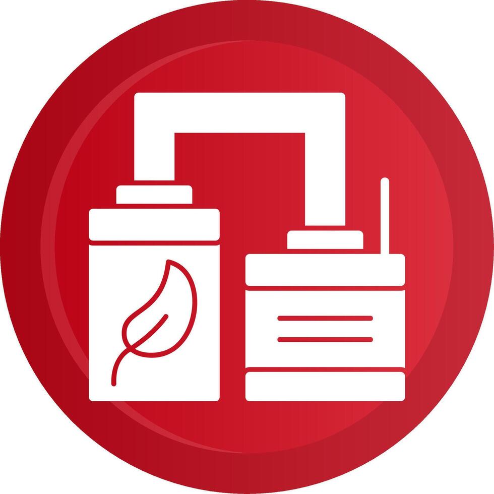 Biogas Glyph Gradient Button vector