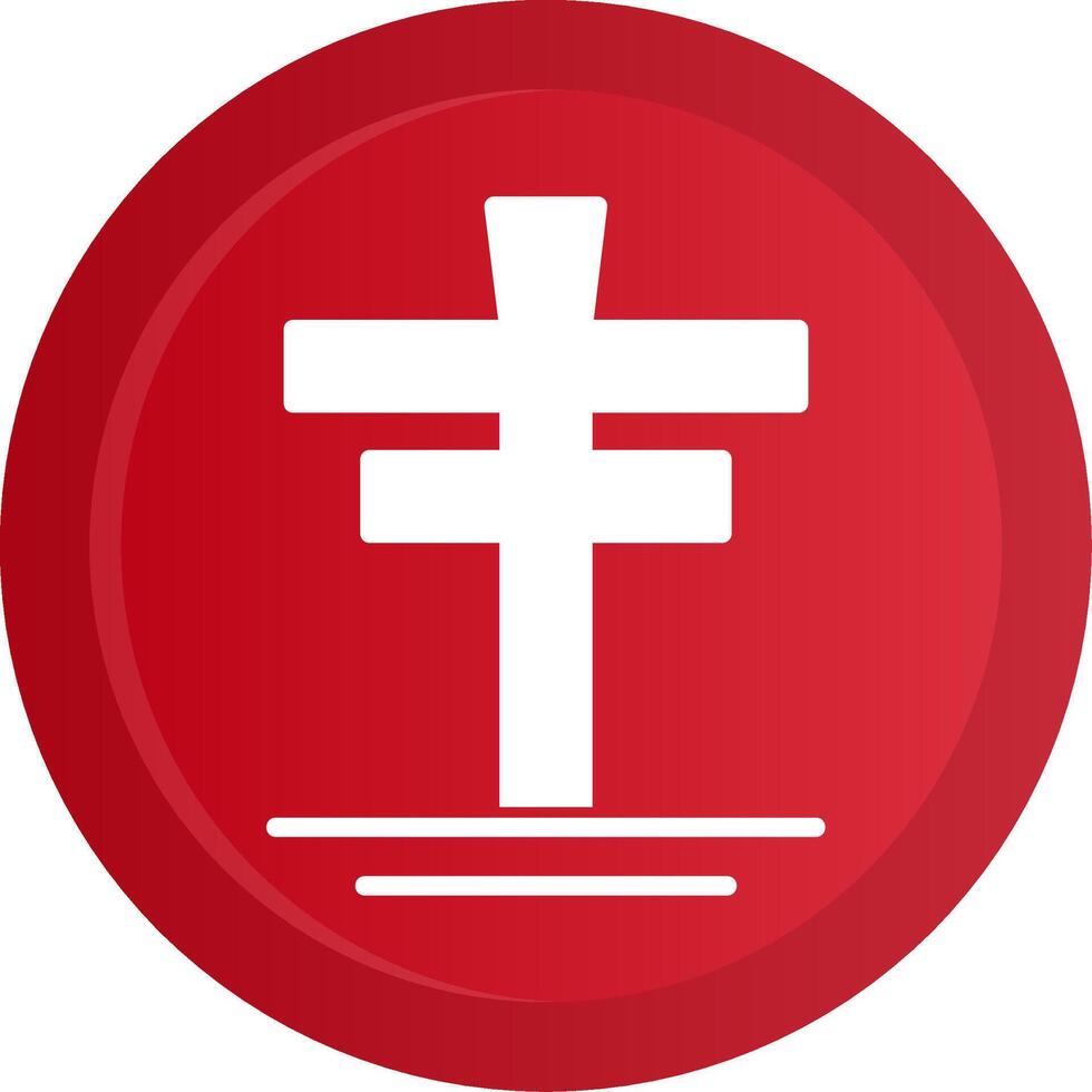 Cross Glyph Gradient Button vector
