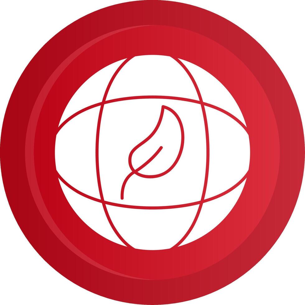 Eco Earth Glyph Gradient Button vector