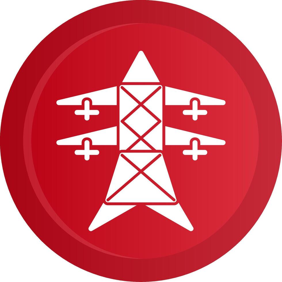 Electric Tower Glyph Gradient Button vector