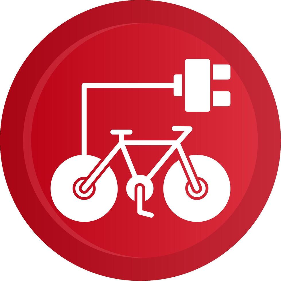 Electric Bike Glyph Gradient Button vector
