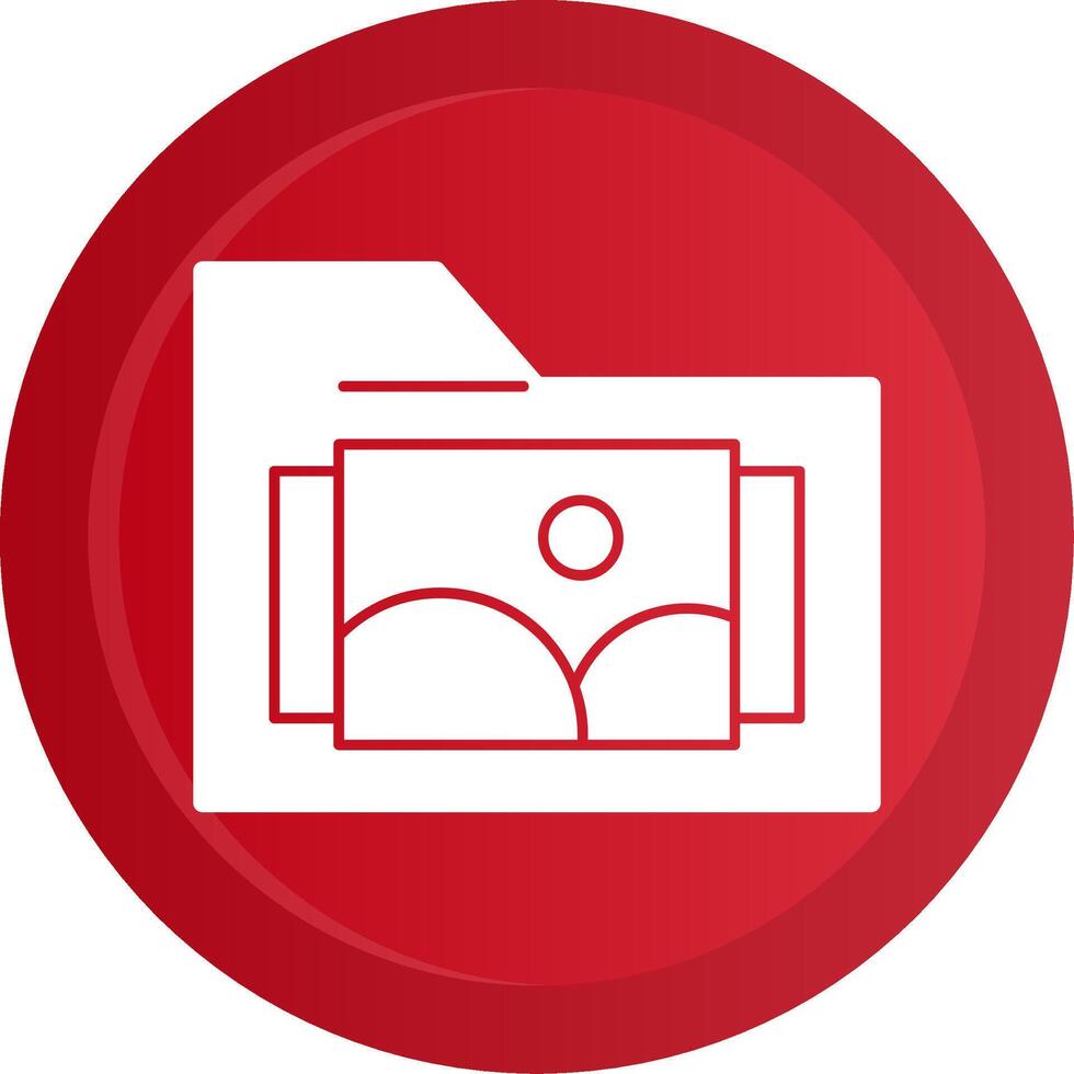 Images Folder Glyph Gradient Button vector