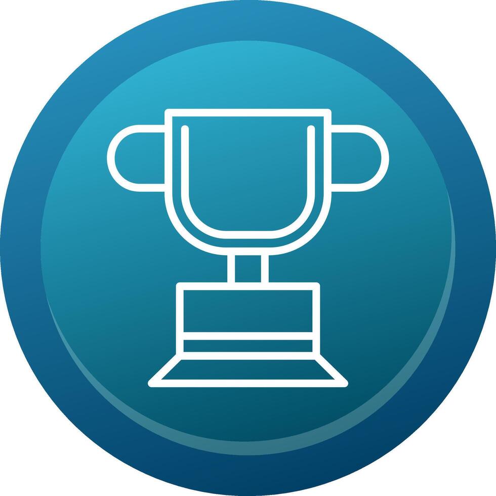 Trophy Line Button vector