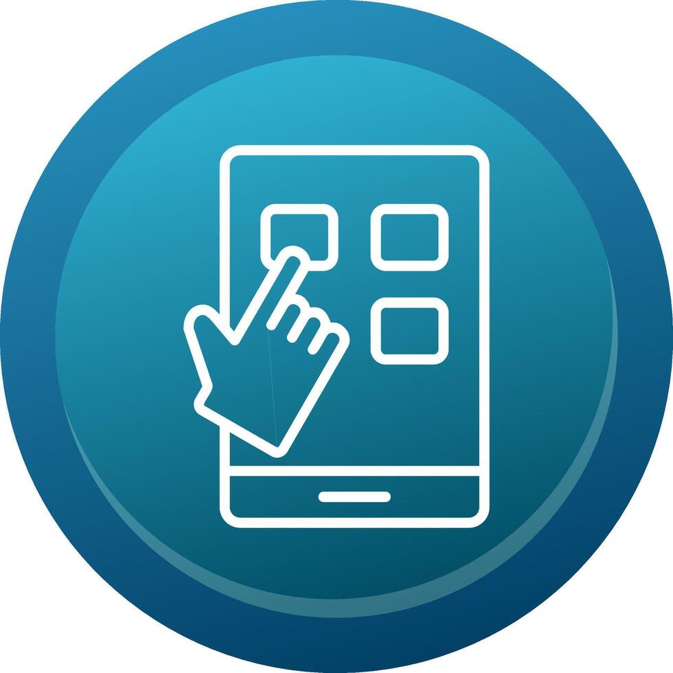 Interaction Design Line Button vector