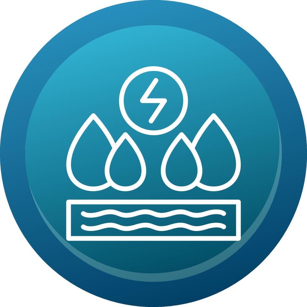 Hydroelectricity Line Button vector