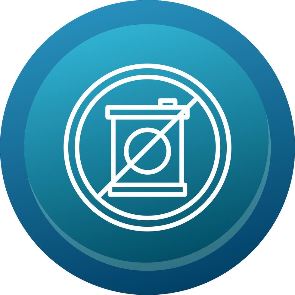 No Fossil Fuels Line Button vector