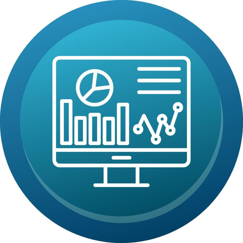 web analítica línea botón vector