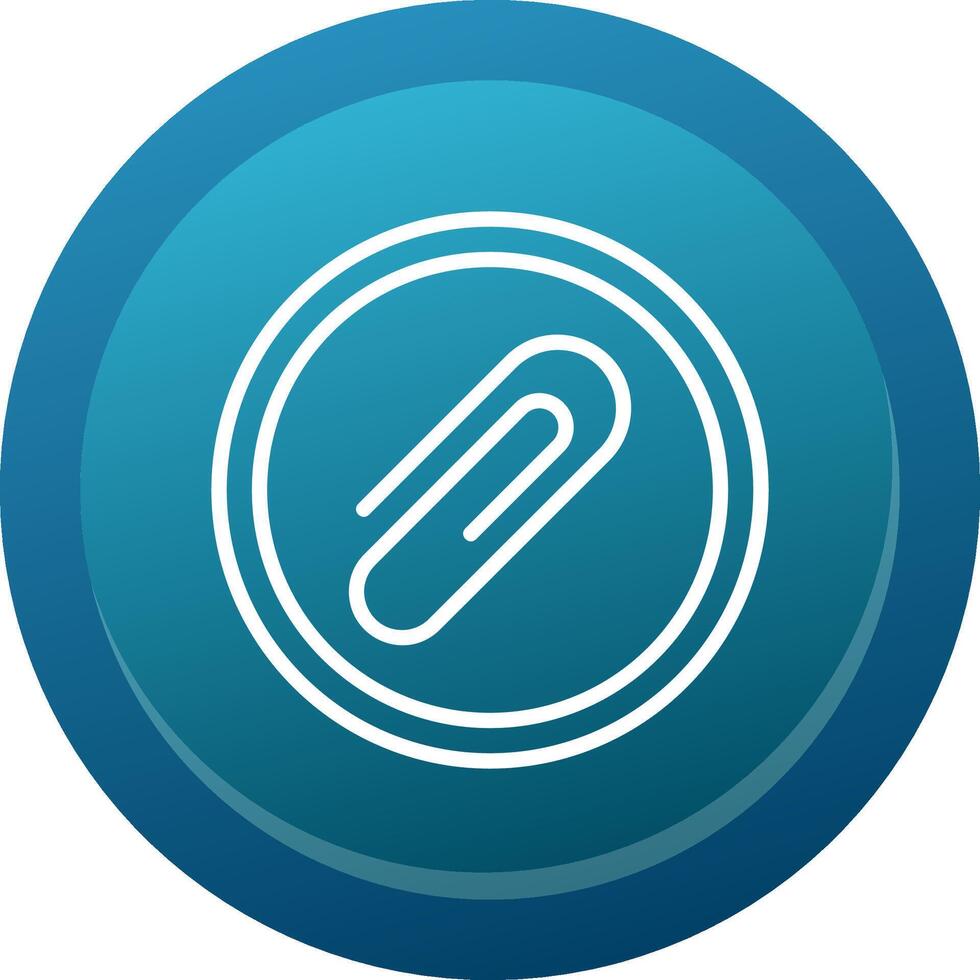 Paper Clip Line Button vector